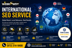 WebRowdy provides international SEO service to help businesses expand their reach across global markets and connect with the right audience in different countries. With multilingual SEO, location-based keyword targeting, technical optimization, and search-focused strategies, WebRowdy helps brands improve visibility, attract international traffic, and build stronger online growth. Call (972) 314-9400.
