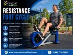 Koochie Outdoor Fitness offers the Resistance Foot Cycle, a durable outdoor fitness solution designed to support low-impact movement, leg strength, circulation, and everyday wellness. Ideal for parks, schools, senior spaces, recreation areas, and community fitness zones, this equipment helps users stay active through smooth cycling motion and accessible exercise for different fitness levels. Call (847) 701-5190.