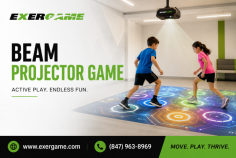 Exergame Fitness offers the Beam Projector Game, an interactive floor-based activity system designed to turn movement into fun, engaging, and active play. With motion-based games, immersive projection, and exciting challenges, it helps improve coordination, balance, reaction time, and physical activity for schools, recreation centers, therapy spaces, and fitness facilities. Call (847) 963-8969.