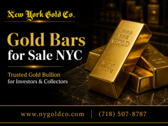 New York Gold Co offers gold bars for sale in NYC, helping investors and collectors purchase high-quality gold bullion with confidence. With decades of precious metal experience, transparent service, and knowledgeable guidance, New York Gold Co makes it easier to buy gold bars for long-term value, portfolio protection, and secure investment planning. Call (718) 507-8787.