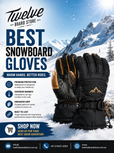 Shop the best snowboard gloves at Twelve Board Store, made for warmth, comfort, grip, and protection on the slopes. Find quality gloves from leading brands to keep your hands comfortable during cold-weather rides and snow adventures. Gear up for your next trip with reliable snowboard gloves and rider-focused advice from Twelve Board Store.