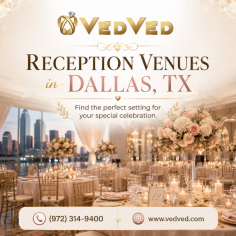 Explore some of the best reception venues in Dallas, TX with VedVed and find a setting that matches your wedding style, guest list, and celebration plans. Compare venue options, event spaces, and key details to make your search easier and plan a reception you’ll remember. Discover spaces suited for intimate gatherings, elegant receptions, and larger wedding celebrations across Dallas. Call (972) 314-9400 to learn more.