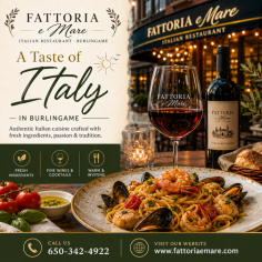 Experience the true taste of Italy at a welcoming Italian Restaurant in Burlingame, where traditional recipes and fresh, high-quality ingredients come together to create unforgettable meals. Enjoy handcrafted pasta, wood-fired pizzas, delicious seafood, classic Italian entrées, fresh salads, and homemade desserts in a warm and inviting atmosphere. Whether you're planning a family dinner, a romantic date, or a special celebration, attentive service and authentic flavors make every visit memorable. Choose an Italian restaurant in Burlingame for exceptional cuisine, genuine hospitality, and a dining experience you'll want to enjoy again and again.